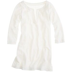 J. Crew cotton cover-up tunic, white